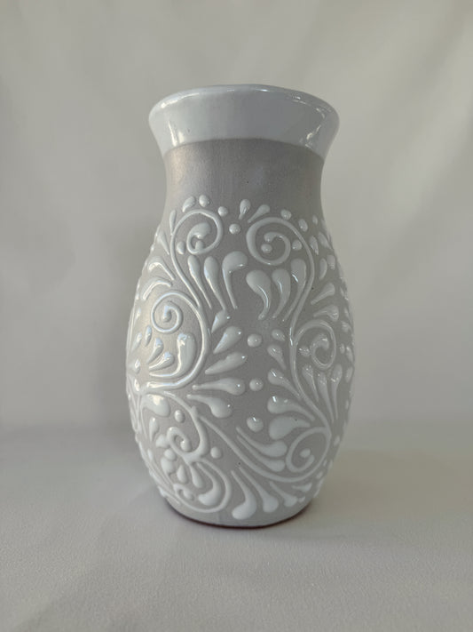 White Boliche Vase