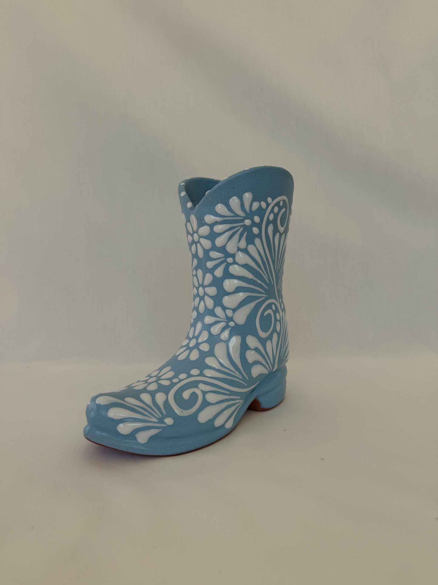 Baby Blue Boot Vase Mix Design