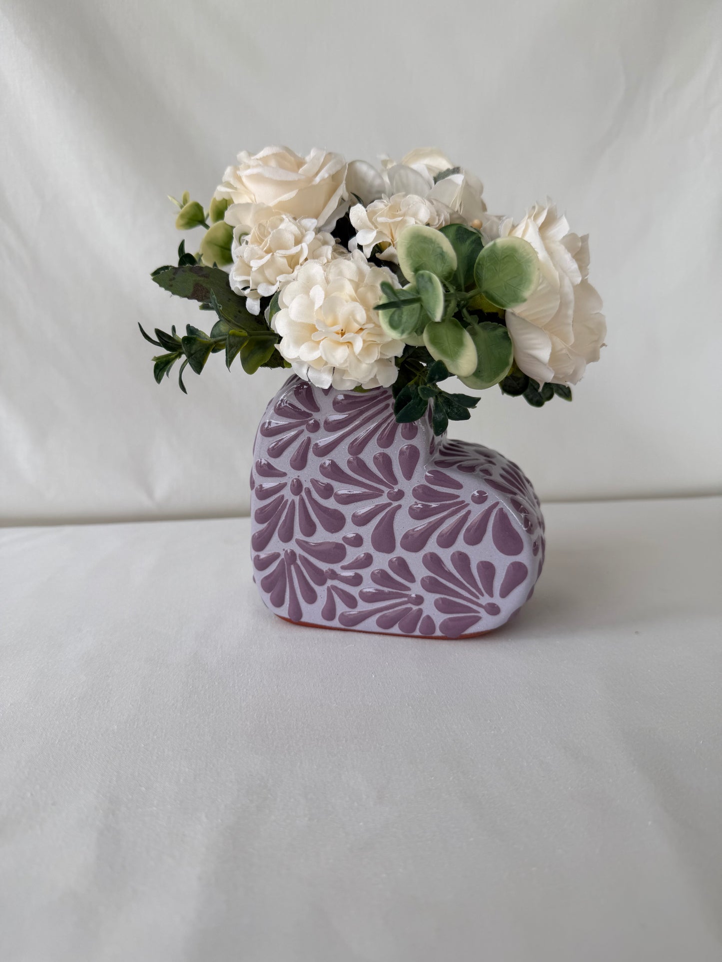 Purple Heart Vase Fan Design