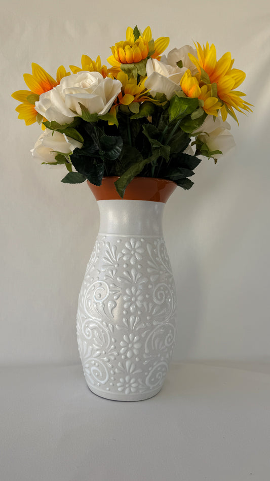 13” Brown Rim Vase