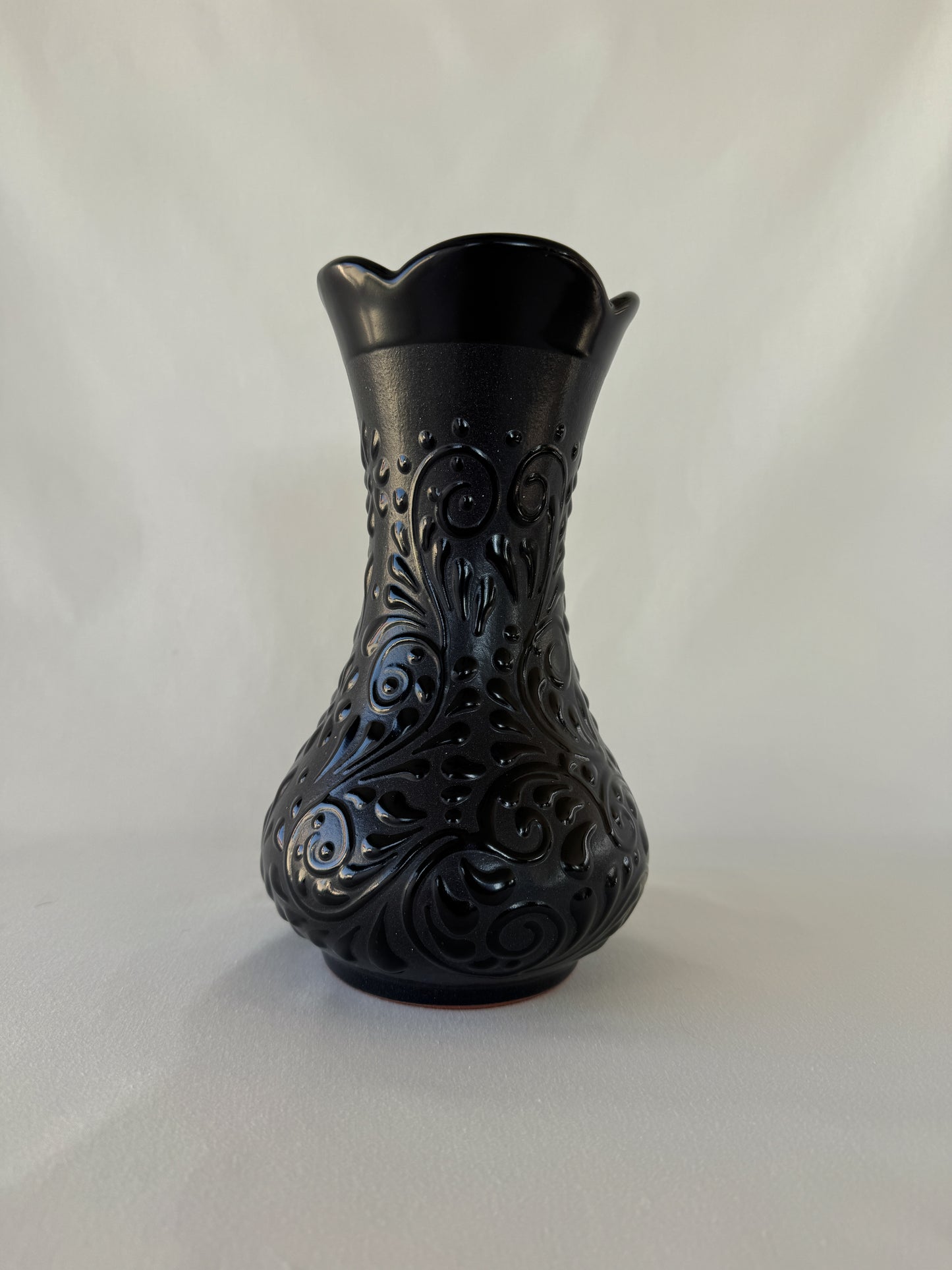 Black Trumpet Vase