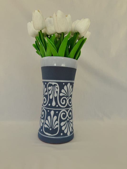 Blue Straight Vase