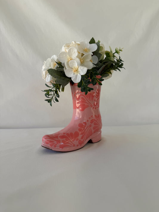 Pink Boot Vase