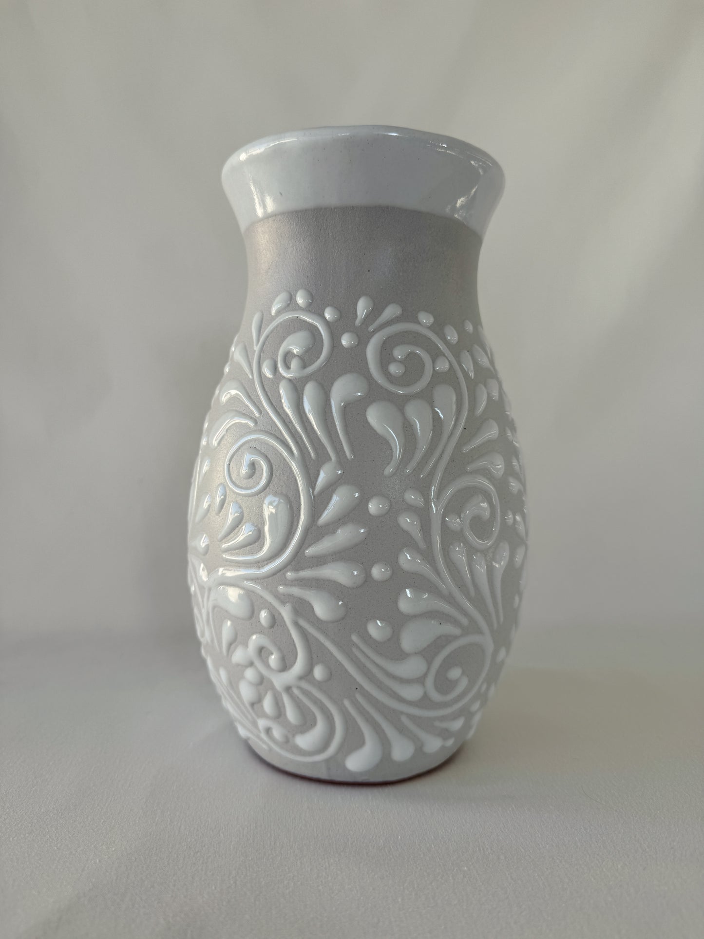 White Boliche Vase