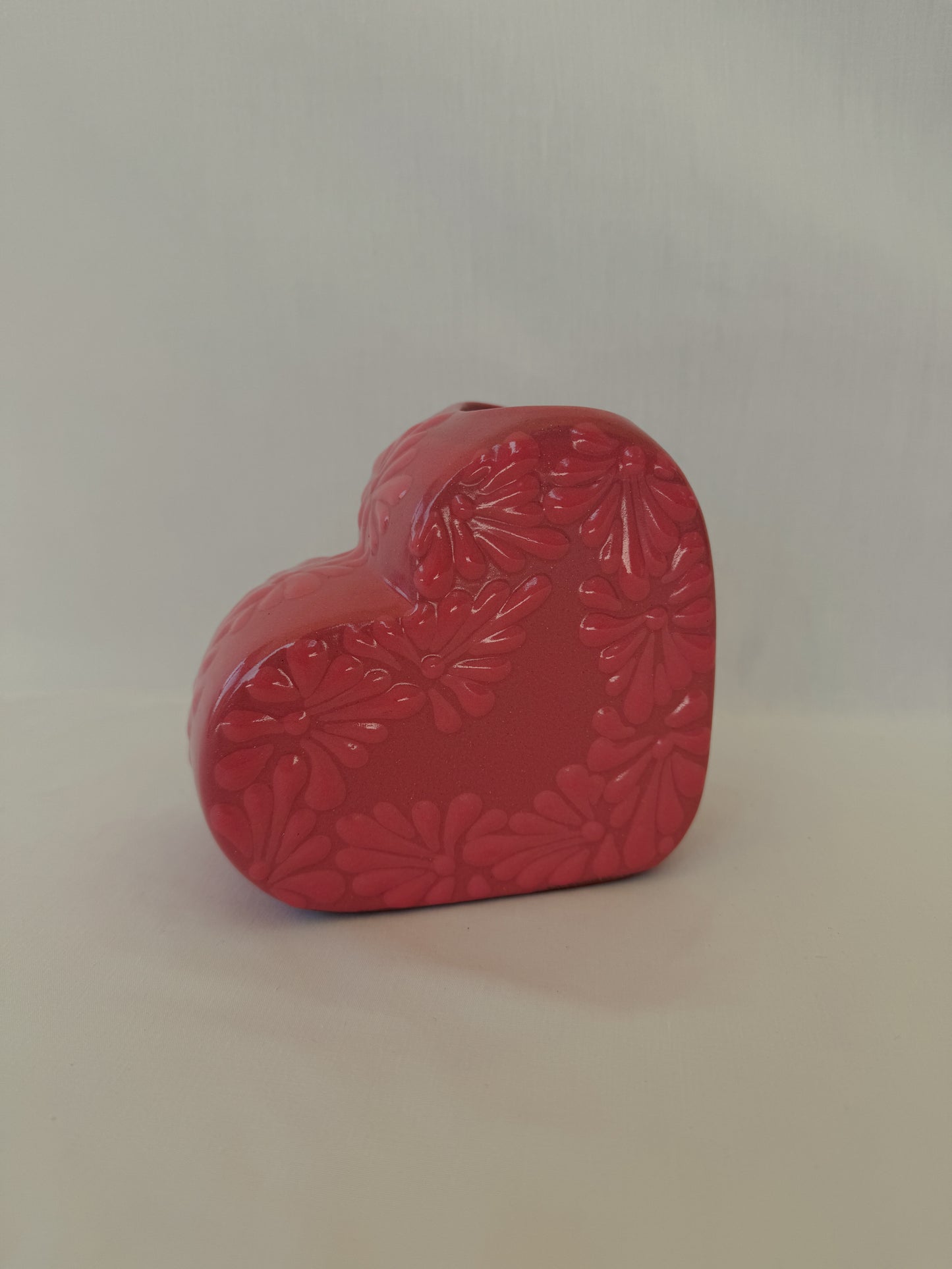 Dark Pink Heart Vase