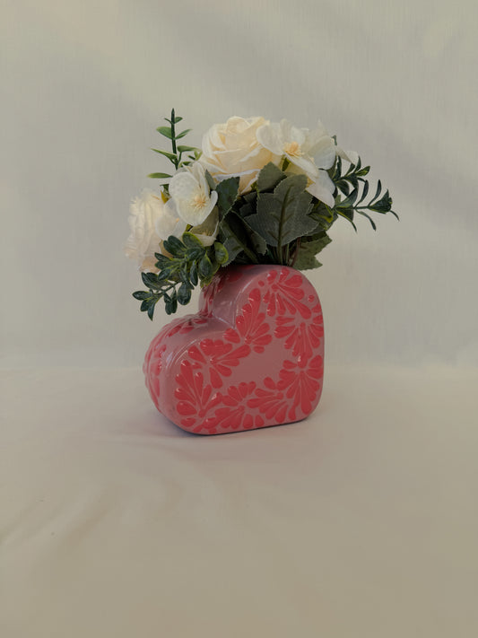 Pink Heart Vase