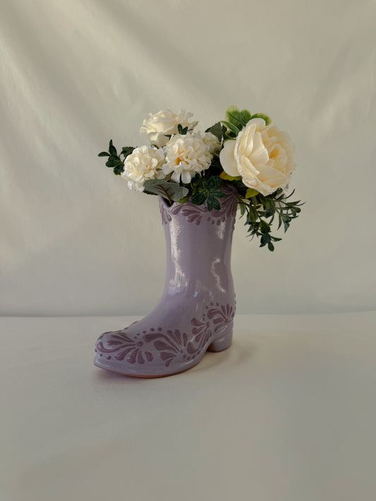 Purple Boot Vase Partial Design