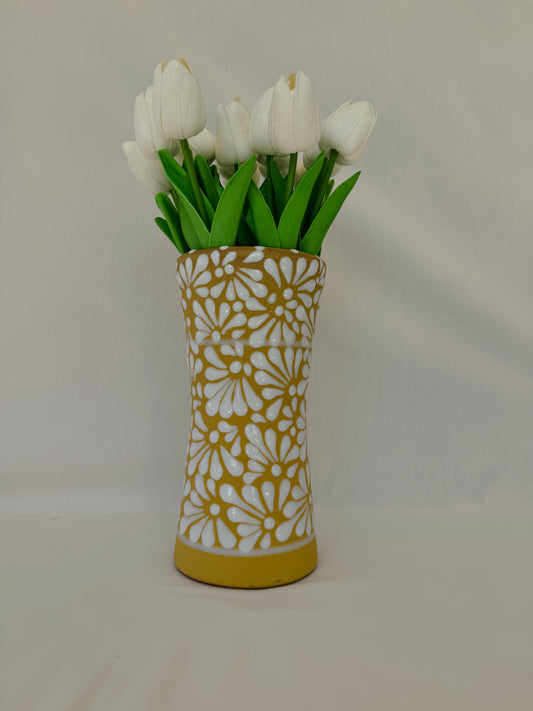 Yellow Straight Vase