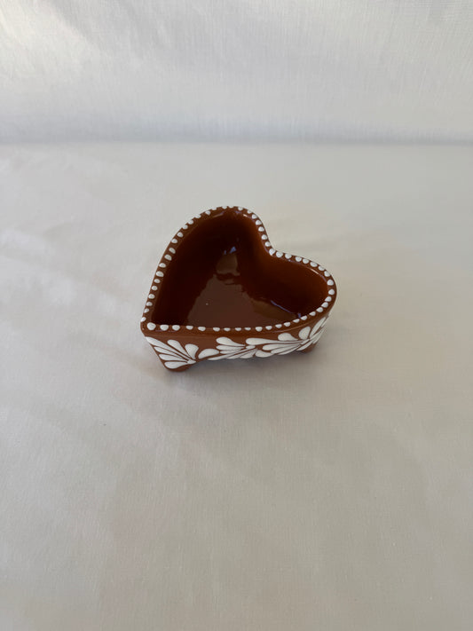 Brown Heart Molcajete Salsero 5"