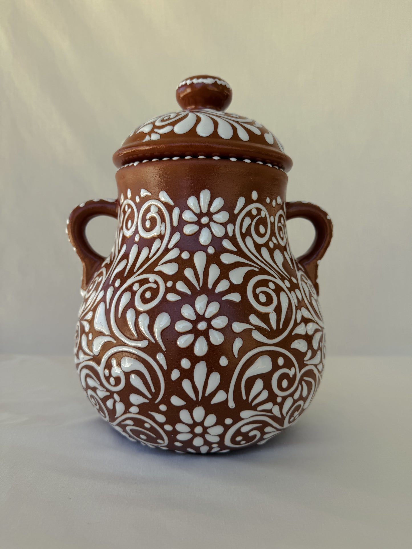 Brown Decorative Frijolera Large
