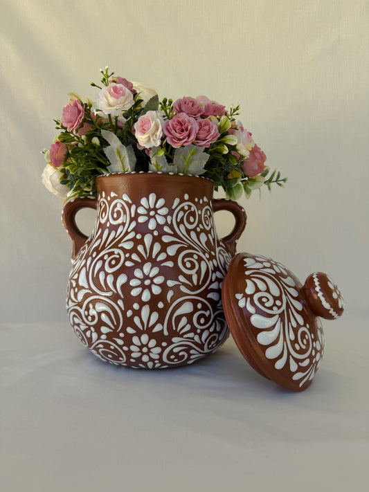 Brown Decorative Frijolera Large