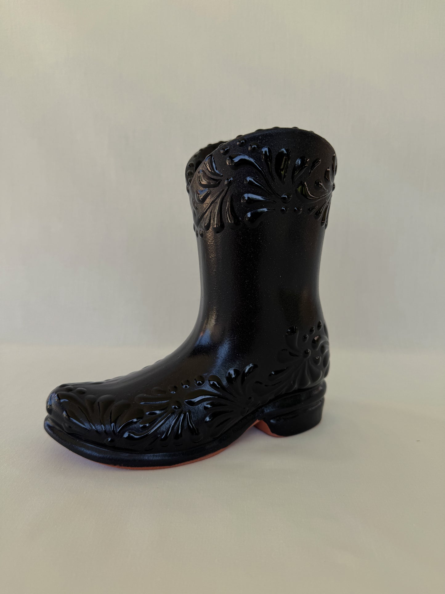 Black Boot Vase Partial Design